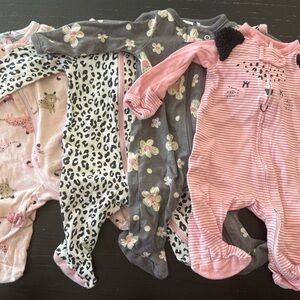 Gerber Preemie Footed Pajamas (Set of 4)